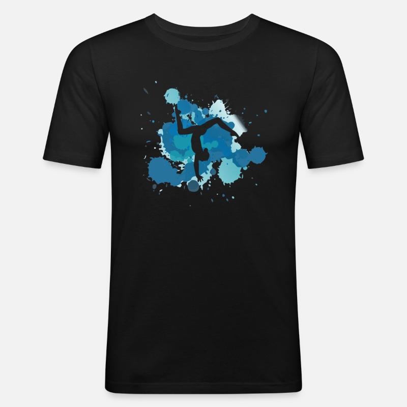 Turnen Geschenk - Männer Slim Fit T-Shirt - Schwarz