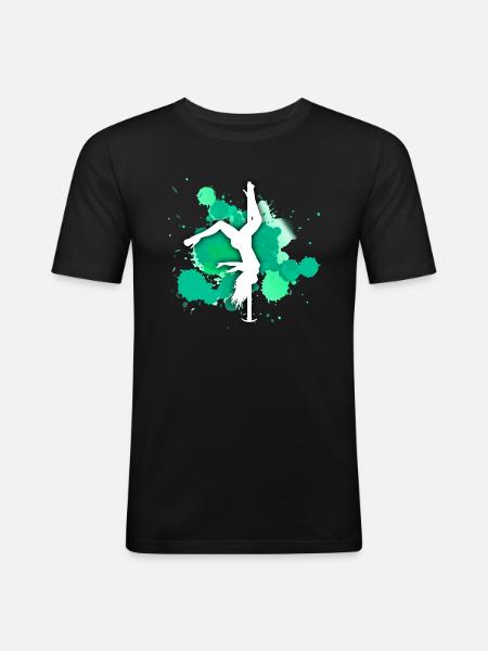 danseuse poledance - T-shirt près du corps Homme - noir