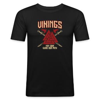 viking - Men's Slim Fit T-Shirt - black - Front - Nik (191cm)