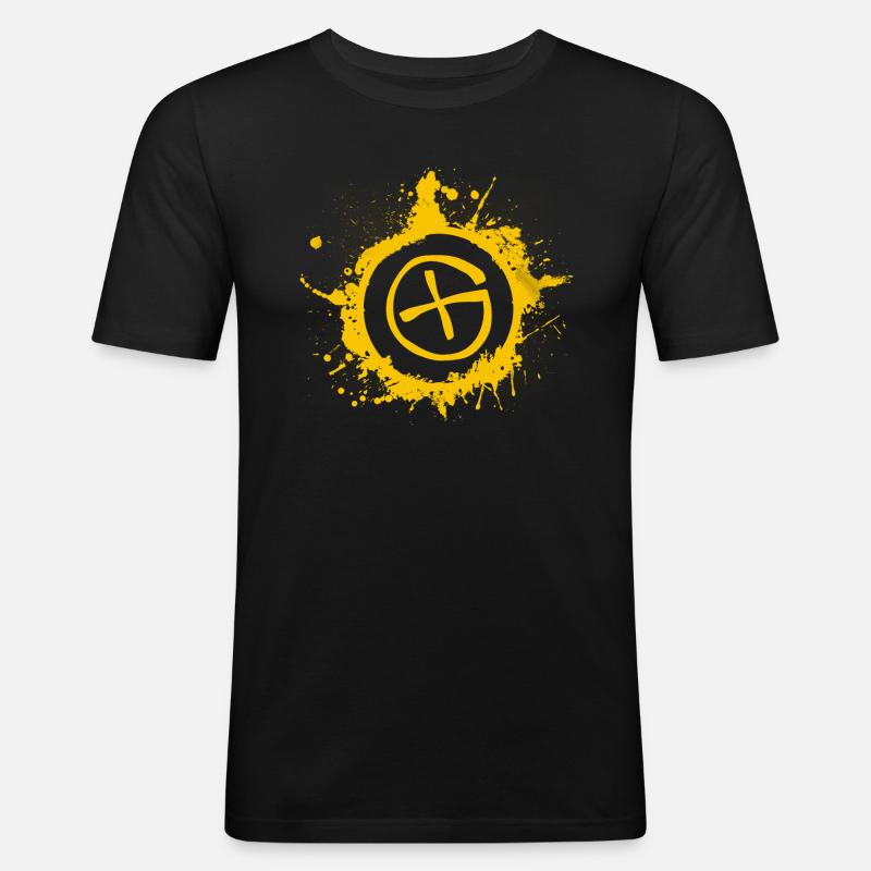 geocaching - Männer Slim Fit T-Shirt - Schwarz