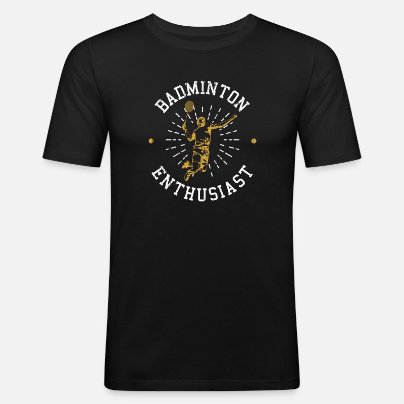 Badminton - Männer Slim Fit T-Shirt - Schwarz