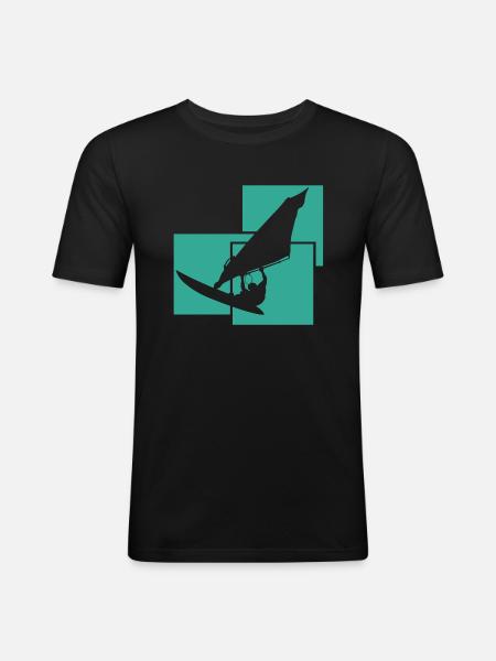 Windsurfing - Men's Slim Fit T-Shirt - black