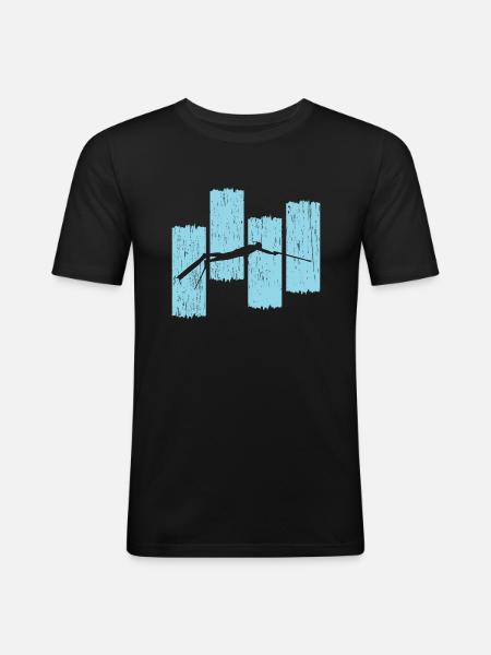 Spearfishing Ocean Gift - Men's Slim Fit T-Shirt - black