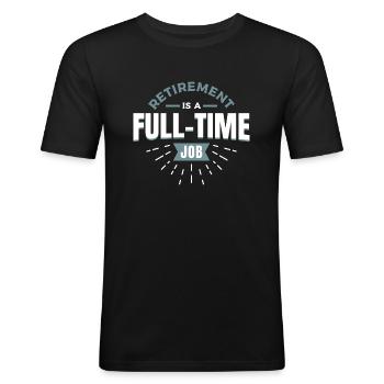 pension - T-shirt près du corps Homme - noir - Devant - Nik (191cm)