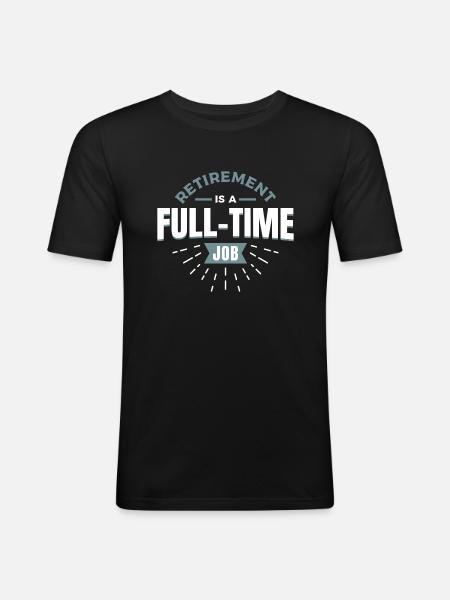 Rente - Männer Slim Fit T-Shirt - Schwarz