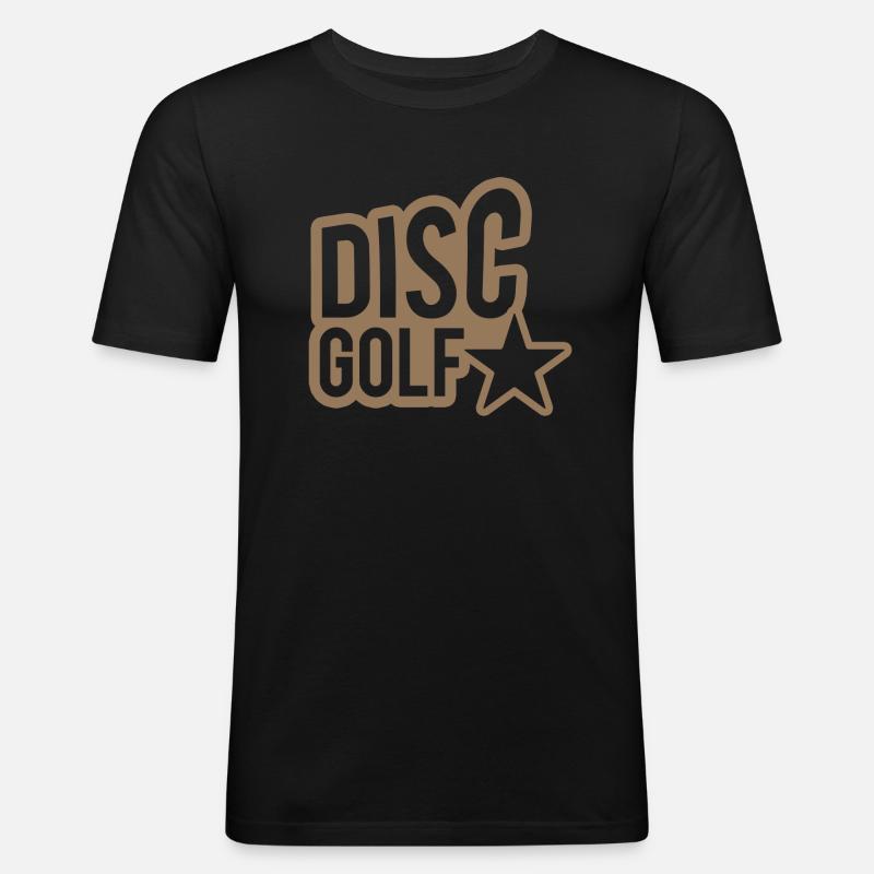 discgolf - Männer Slim Fit T-Shirt - Schwarz
