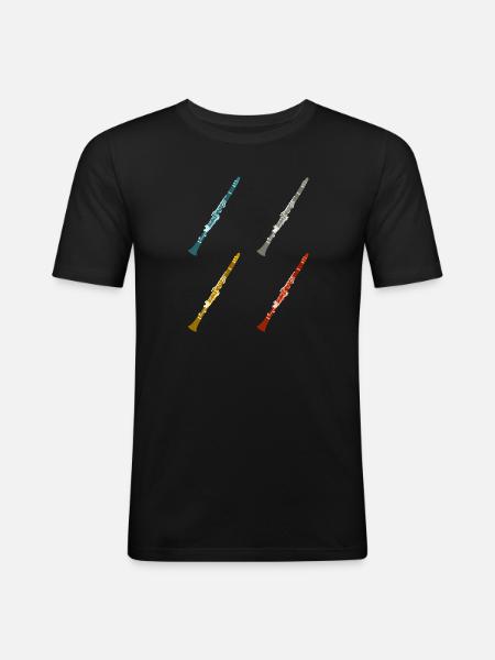 clarinetist clarinet - Men's Slim Fit T-Shirt - black