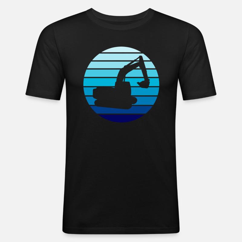 Baggerfahrer Baggerfahrer - Männer Slim Fit T-Shirt - Schwarz
