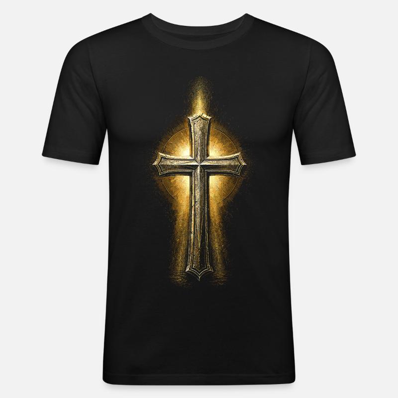 Aumônier, clerc, pasteur - T-shirt près du corps Homme - noir