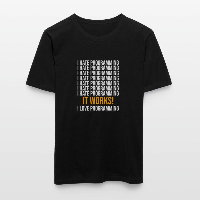 I hate programming - Programmer saying Men's Slim Fit T-Shirt