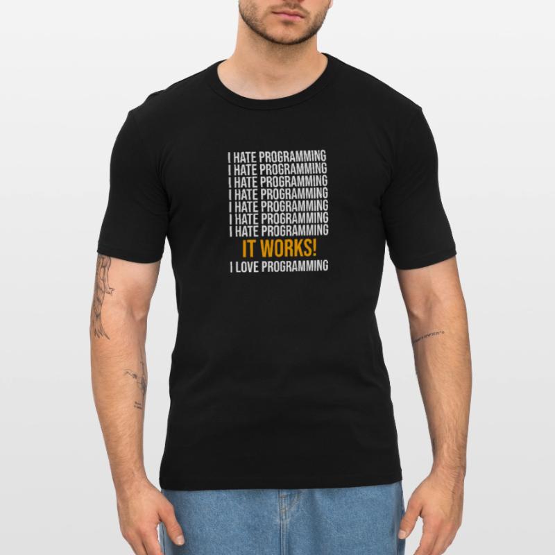 I hate programming - Programmer saying Men's Slim Fit T-Shirt