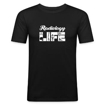 MTRA Medizinisch-Technischer Radiologie Mta - Männer Slim Fit T-Shirt - Schwarz - Vorne - Nik (191cm)