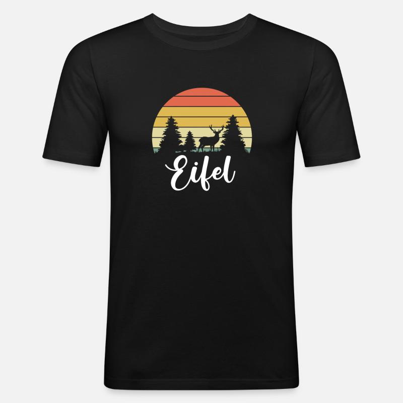 Eifelkind Eifel Heimat Eifelkinder - Männer Slim Fit T-Shirt - Schwarz