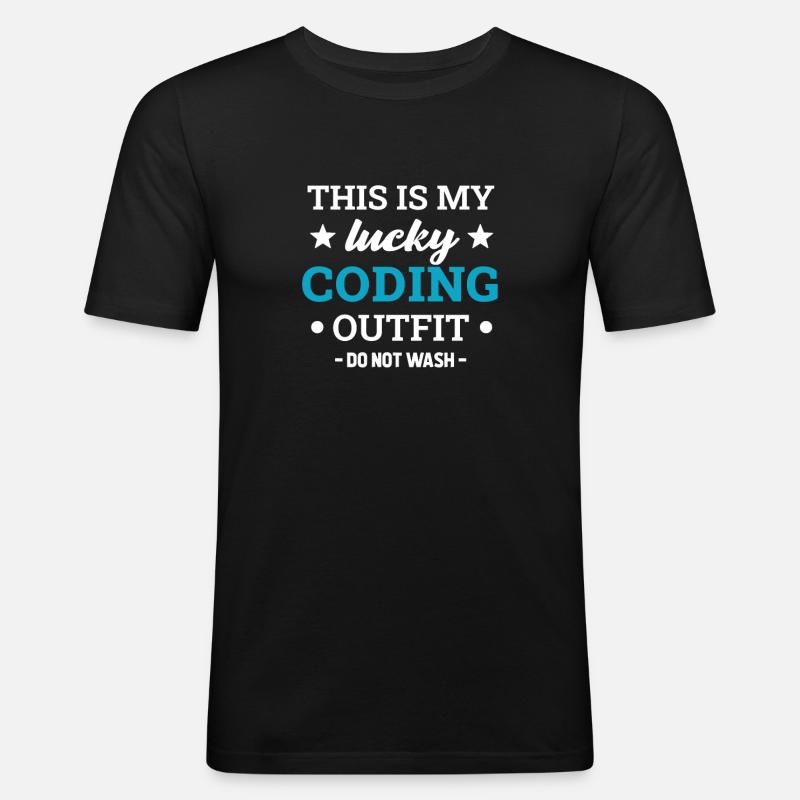 Coding Programmieren Informatiker - Männer Slim Fit T-Shirt - Schwarz