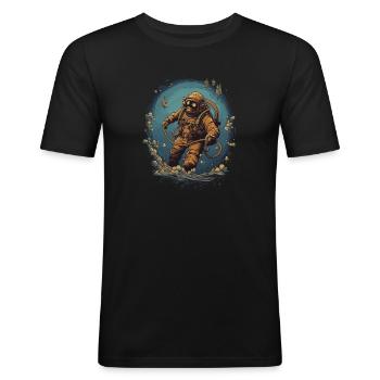 Diver - Men's Slim Fit T-Shirt - black - Front - Nik (191cm)