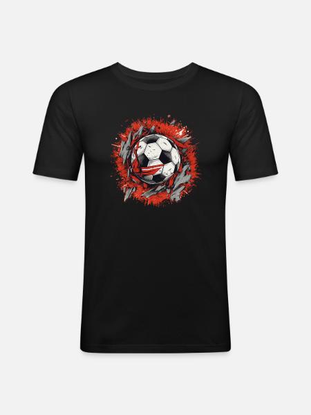 Soccer Ball - Men's Slim Fit T-Shirt - black