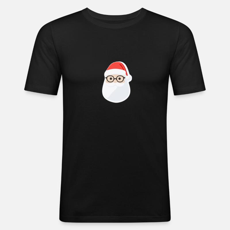 Weihnachtsmann - Illustration - Männer Slim Fit T-Shirt - Schwarz