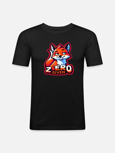 Zero Given - Fox Illustration - Men's Slim Fit T-Shirt - black
