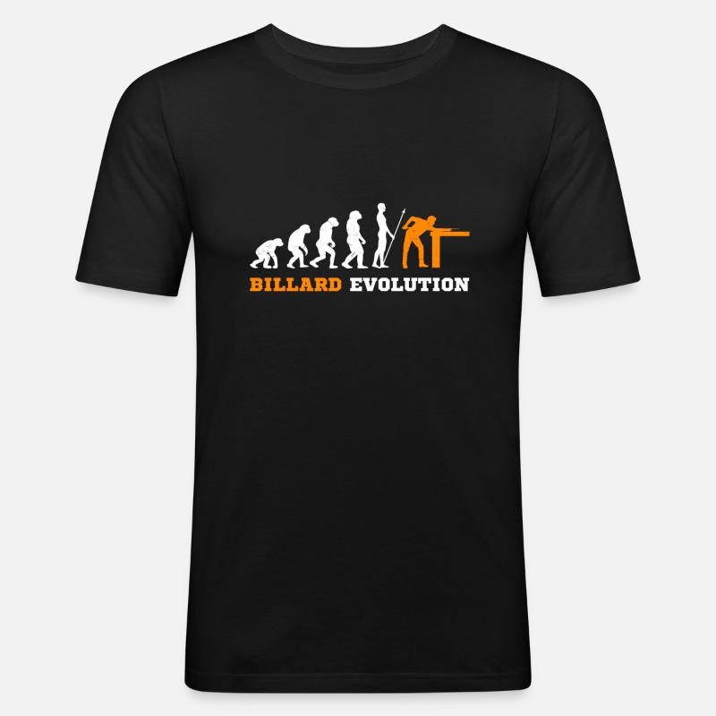 Billard Evolution Snooker Pool - Männer Slim Fit T-Shirt - Schwarz