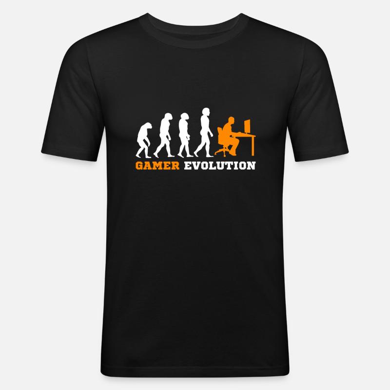 Evolution gamers - Men's Slim Fit T-Shirt - black