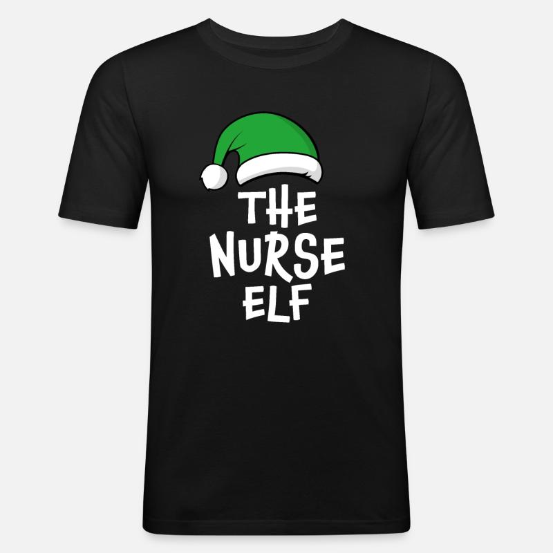 Die Krankenschwester Elf - Männer Slim Fit T-Shirt - Schwarz