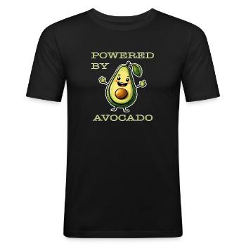 powered by avocado - BIO - Mode - Men's Slim Fit T-Shirt - black - Front - Nik (191cm)