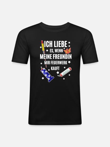 Pyro Freak - Männer Slim Fit T-Shirt - Schwarz