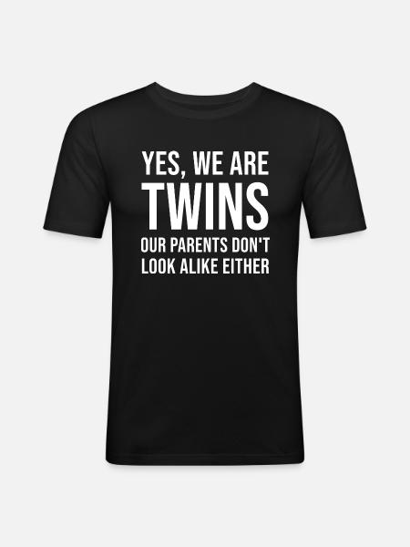 Twins - Men's Slim Fit T-Shirt - black