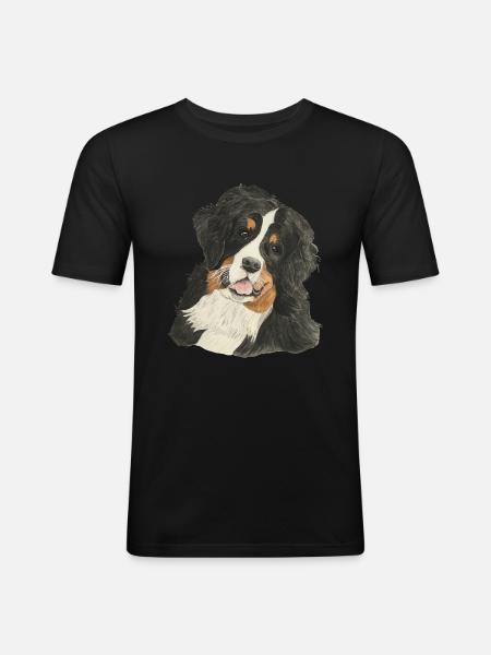 Bernese Mountain Dog - Men's Slim Fit T-Shirt - black