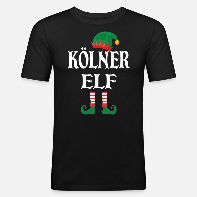 Kölner Elf - Männer Slim Fit T-Shirt - Schwarz