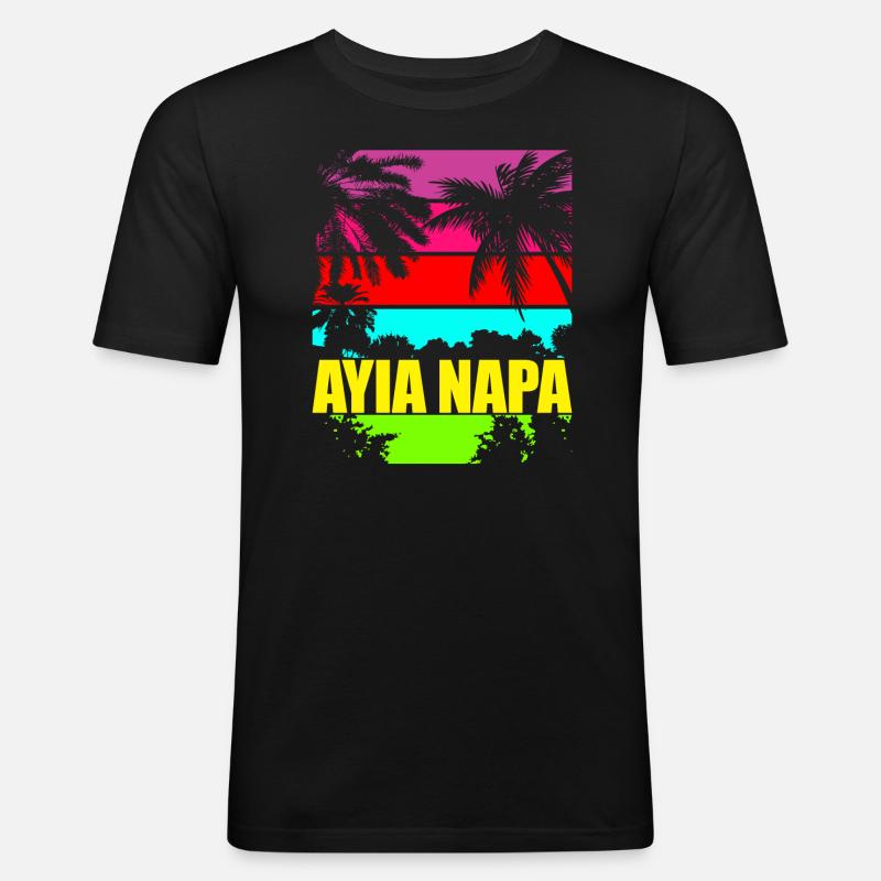 Summer Cities 7 - Männer Slim Fit T-Shirt - Schwarz