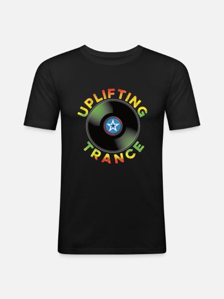 Uplifting Trance - music - Men's Slim Fit T-Shirt - black