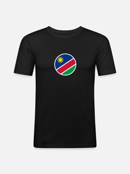 Namibia Namibian flag Namibian - Men's Slim Fit T-Shirt - black