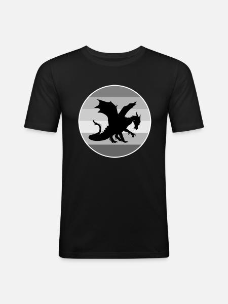 dragon - T-shirt près du corps Homme - noir