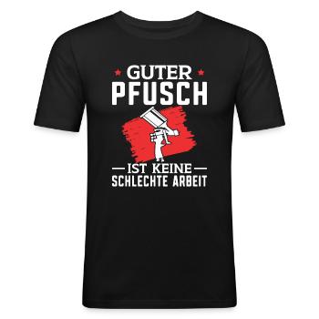 Fahrzeuglackierer Sprüche Lackierer Autolackierer - Männer Slim Fit T-Shirt - Schwarz - Vorne - Nik (191cm)