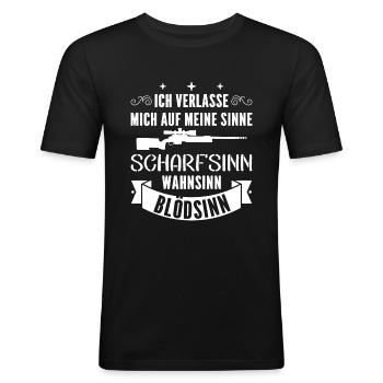 Sportschießen Schießsport Sportschütze - Männer Slim Fit T-Shirt - Schwarz - Vorne - Nik (191cm)
