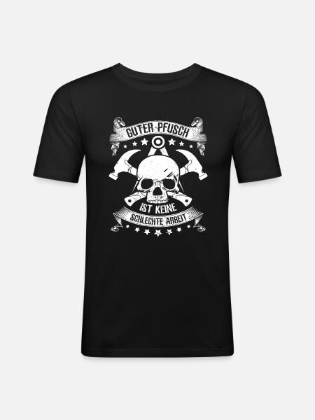 Dachdecker geschenk dachdeckermeister - Männer Slim Fit T-Shirt - Schwarz