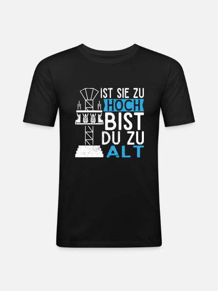 Achterbahn Freizeitpark Rollercoaster - Männer Slim Fit T-Shirt - Schwarz