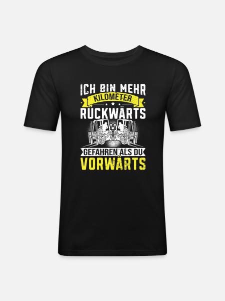 Staplerfahrer Lagerist Gabelstaplerfahrer - Männer Slim Fit T-Shirt - Schwarz