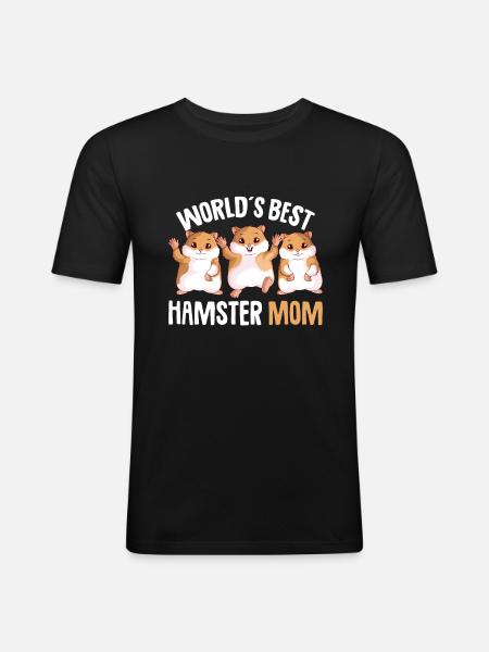 Hamster Mama - Men's Slim Fit T-Shirt - black