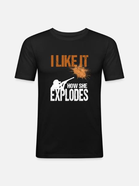 Clay pigeon shooting - Men's Slim Fit T-Shirt - black