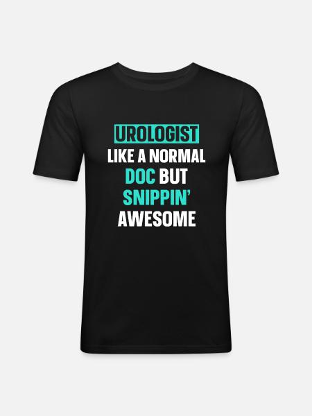 Vasektomie Urologe - Männer Slim Fit T-Shirt - Schwarz