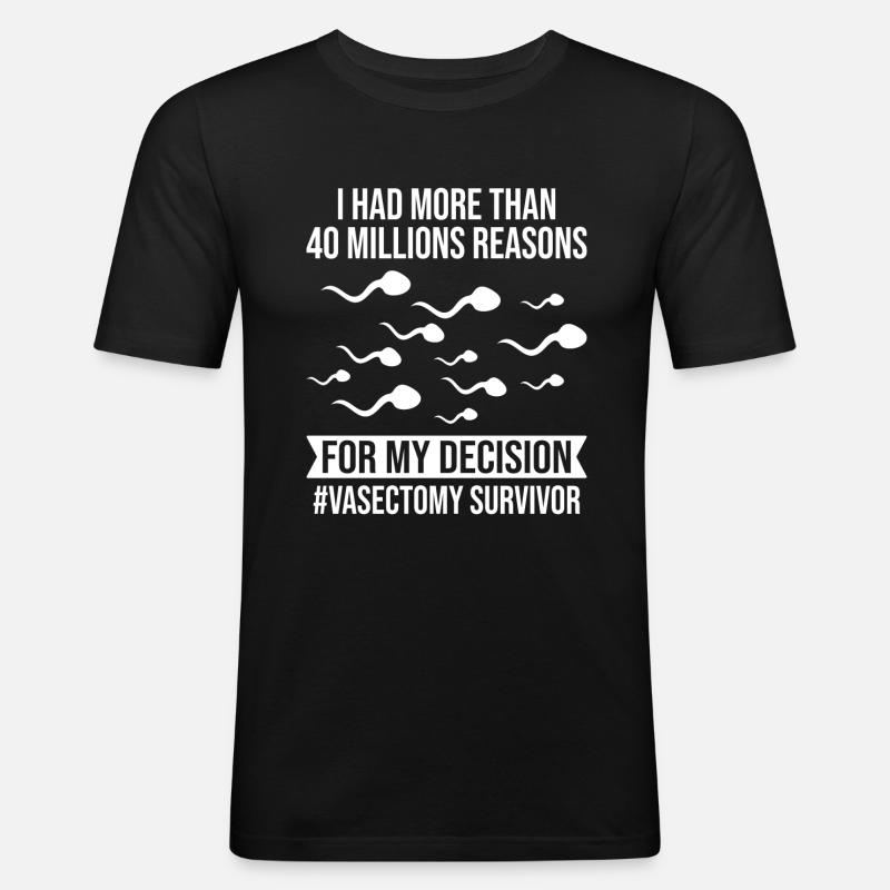 Vasectomy - Men's Slim Fit T-Shirt - black