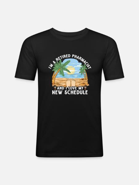 Retired Pharmacist, Retired Pharmacy - Men's Slim Fit T-Shirt - black