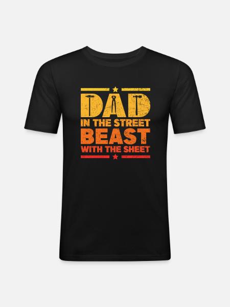 tôlier - T-shirt près du corps Homme - noir