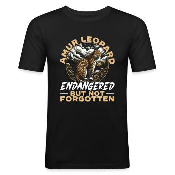 Endangered species, animal lovers, animal welfare - Men's Slim Fit T-Shirt - black - Front - Nik (191cm)