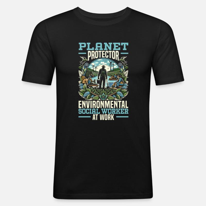 Sozialarbeiter Beruf Beruf Sozial - Männer Slim Fit T-Shirt - Schwarz