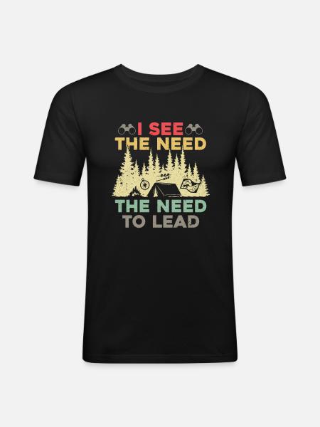 SPL Scout troop scouting - Männer Slim Fit T-Shirt - Schwarz