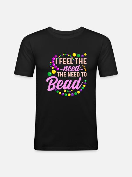 Beading Beader - Men's Slim Fit T-Shirt - black