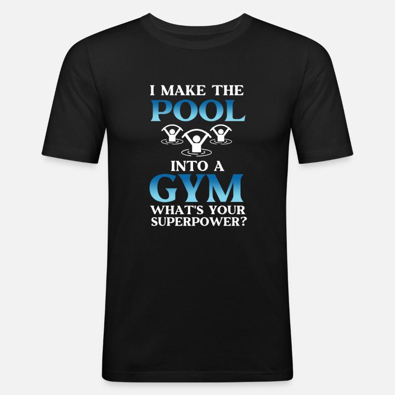 Water Aerobics Instructor - Men's Slim Fit T-Shirt - black